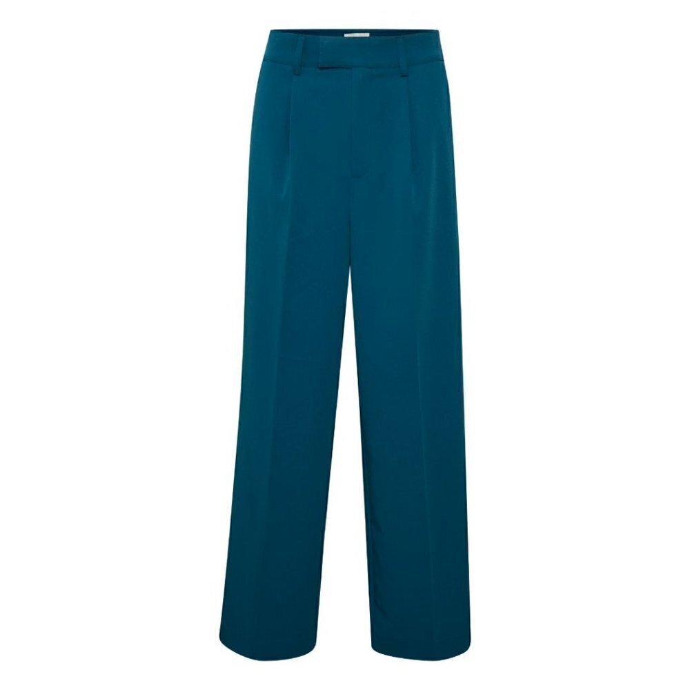 NWT KAFFE Kasolvej Teal Legion Blue High-Waisted Wide Pants - Picture 5 of 6